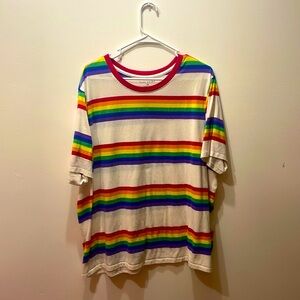 Rainbow striped t shirt